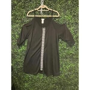 Dotti Swim Cover up w/ stone embellishments and peek-a-boo shoulder NWT